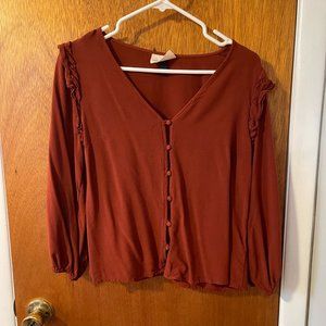 Burnt orange blouse